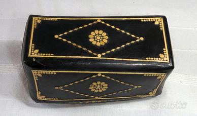 Scatola lacca nera Birmania