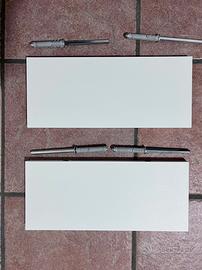 Coppia mensole mdf bianche con tasselli