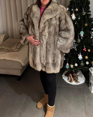 pelliccia volpe argentata TG42