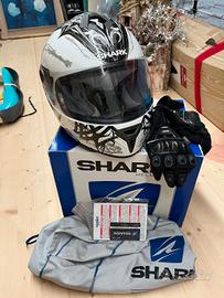casco shark s600 e guanti 