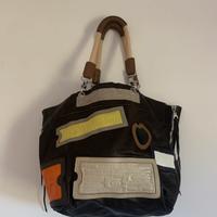 Borsa in pelle da viaggio con manici in corda