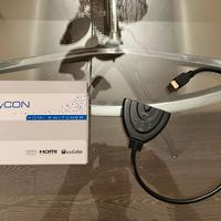 deleyCON Switch HDMI 1.4a 3 porte Autoalimentato
