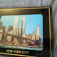 Quadro vintage New York torri gemelle