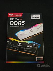 T-Force Delta DDR5 32GB 7200 MHz (16x2) bianche