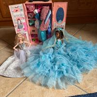 Splendide barbie da collezione + armadio