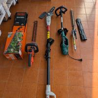 3 attrezzi elettrici per potatura e taglio siepi