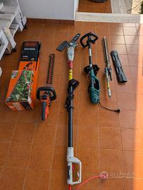 3 attrezzi elettrici per potatura e taglio siepi