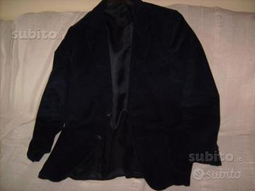 Giacca blu di velluto marzotto