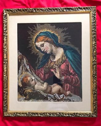 Quadro a mezzopunto - Madonna con il Bambino