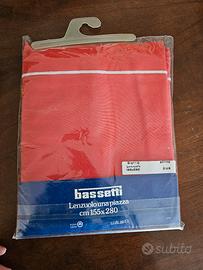 lenzuolo bassetti 1 piazza nuovo rosso