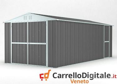 Garage in acciaio 327x611cm 19mq grigio scuro