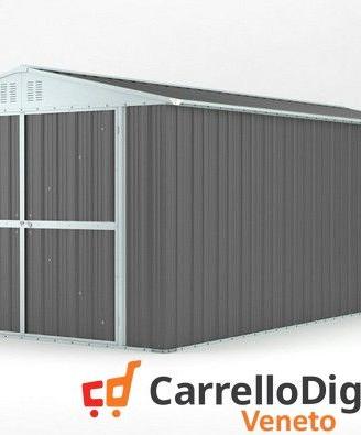 Garage in acciaio 327x611cm 19mq grigio scuro