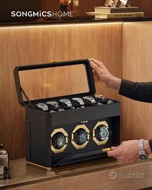 Scatola per 9 Orologi, Custodia Orologi, Nero