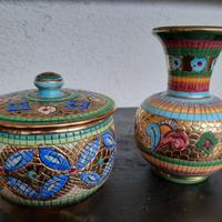 Vasi ceramiche artistiche lavorate a mano in oro