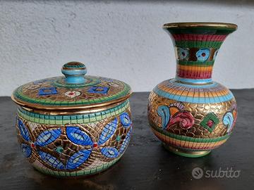 Vasi ceramiche artistiche lavorate a mano in oro