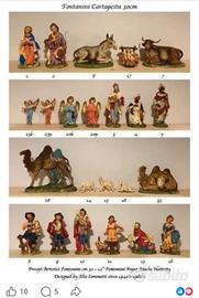 statuine presepe  cartapesta 