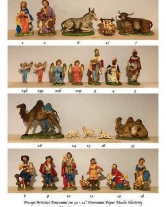 statuine presepe  cartapesta 