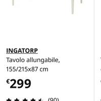 Tavolo ikea allungabile