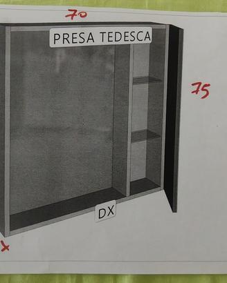 specchio con contenitore 