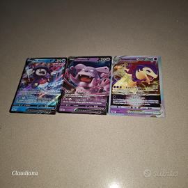 tre carte rare pokemon 