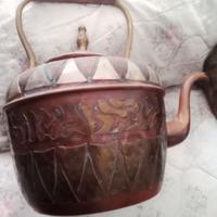 Teiera orientale in bronzo e rame