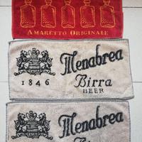 3x Tovagliette Asciugamani Birra - Pub - Menabrea