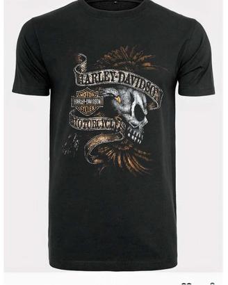 T-shirt con stampa Harley Davidson Skull Mohicano