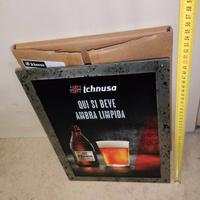 Targa Tabella Insegna Pubblicitaria Birra Ichnusa