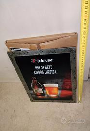 Targa Tabella Insegna Pubblicitaria Birra Ichnusa