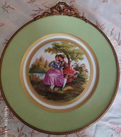 piatto vintage da parete porcellana  Chateau S. C 