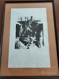 Giancarlo tognoni litografia prova di stampa 1966