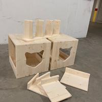 Percorso per gatti realizzato a mano