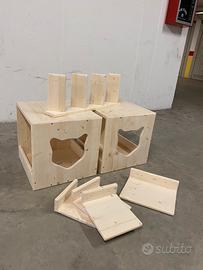 Percorso per gatti realizzato a mano