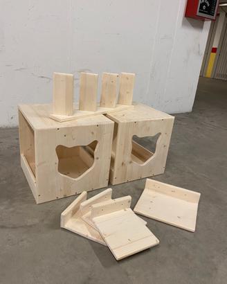 Percorso per gatti realizzato a mano