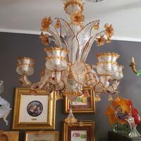 lampadario in vetro di murano ca Rezzonico 