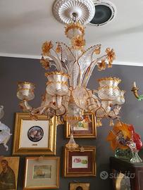 lampadario in vetro di murano ca Rezzonico 