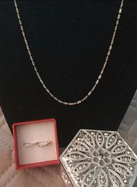 Parure Girocollo cm45 e Orecchini  ARGENTO925 