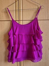 Top viola con balze Forever21