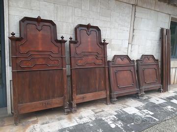 Letto matrimoniale in noce stile antico