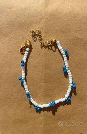 Bracciale Hand-Made con Perline "Effetto Mirtilli"