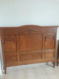 Letto matrimoniale extralarge in legno rovere