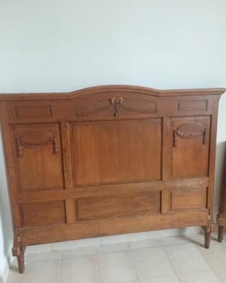 Letto matrimoniale extralarge in legno rovere