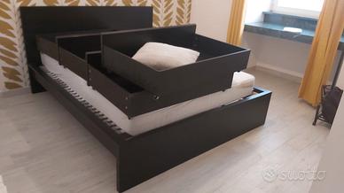 Letto matrimoniale IKEA MALM con cassettoni