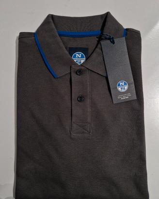 Polo Uomo North Sails Grigia Manica Corta tg. M 