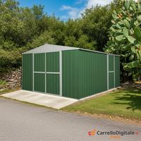 Box prefabbricato in acciaio 360x430cm 15mq verde