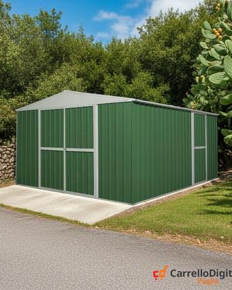 Box prefabbricato in acciaio 360x430cm 15mq verde