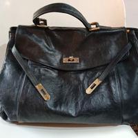 Borsa Vintage Pelle Nera