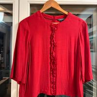 Blusa rossa in viscosa Tommy Hilfiger, taglia M