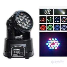 2 MINI TESTE MOBILI Moving Head Wash 18 Led