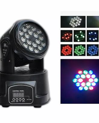 2 MINI TESTE MOBILI Moving Head Wash 18 Led